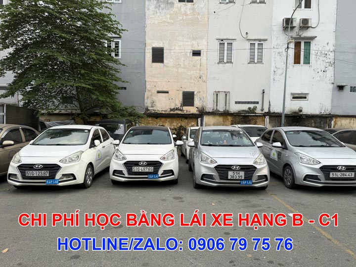 chi phí học bằng lái xe ô tô hạng b - c1